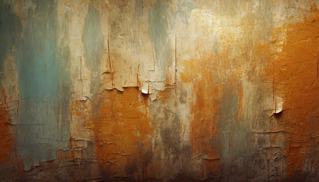 Fototapeta Tapeta, tło abstrakcyjne, stara ściana. Generative AI
