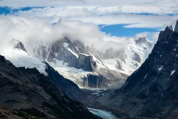 Peel and stick wall murals Cerro Torre Cerro Torre y su glaciar entre nubes, El Chaltén, Argentina