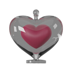 Valentine heart mirror