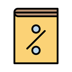 Book Diskon Education Filled Outline Icon