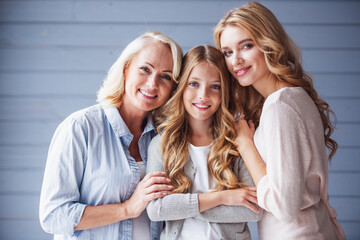 Granny, mom and daughter