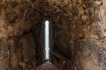 loophole in an ancient crusader fortress