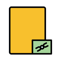 Dna File School Filled Outline Icon