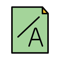 Document Rating School Filled Outline Icon