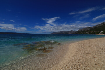 Blue lagoon in Croatia Adriatic Brela