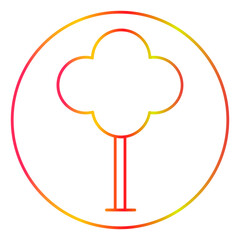 tree gradien icon