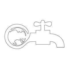 single line art of world water day good for world water day celebrate.vector waterdrop concept stock