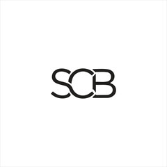 SCB logo. S C B design. White SCB letter. SCB, S C B letter logo design. Initial letter SCB linked circle uppercase monogram logo. S C B letter logo vector design.	
