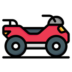  Atv, Motorcycle, Motorbike, sports, vehicle, transportation Filled Outline Icon