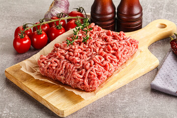 Raw minced beef uncooked meat