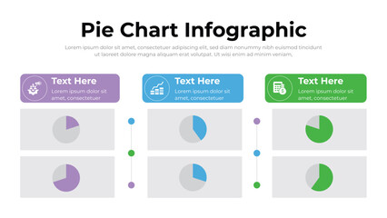 Pie Chart infographic presentation layout fully editable.