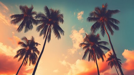 Fototapeta na wymiar Palm trees wallpapers