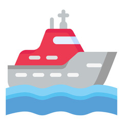  ship, cruise, boat, yatch, vehicle, transportation Flat Icon
