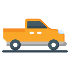 pickup truck, pickup car, pickup, car, vehicle, transportation Flat Icon