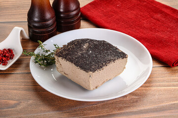 Delicous liver pate snack appetizer