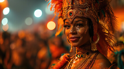 Woman at Carnival, Brazil, Fantasy - obrazy, fototapety, plakaty