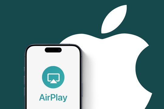AirPlay as a wireless communication protocol stack/suite developed by Apple for streaming between devices of audio, video, device screens, and photos, iOS, macOS, tvOS, VisionOS, software