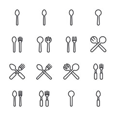 set of icons Spoon