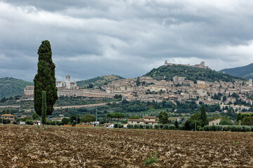Assisi in Italy. City known for the birthplace of San Francesco, Patron Saint of Italy. The...