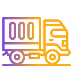  Truck, Container, logistic, shipping and delivery, vehicle, transportation Flat Icon