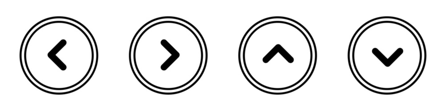 left right up down black arrow vector design