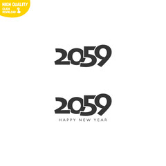 Creative Happy New Year 2059 Logo Design