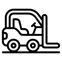  forklift, Industrial, Warehouse, logistics, vehicle, transportation Outline Icon
