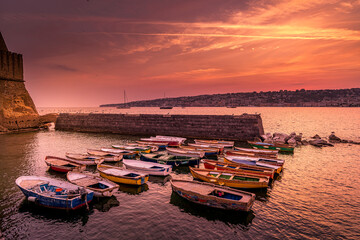 Sunset on the Castel Dell Ovo