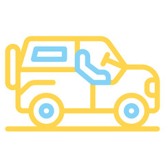  jeep, Off road, suv car, car, vehicle, transportation Outline Icon