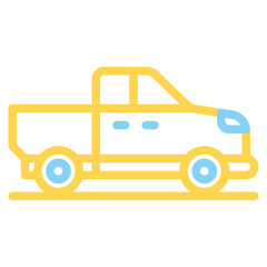  pickup truck, pickup car, pickup, car, vehicle, transportation Outline Icon