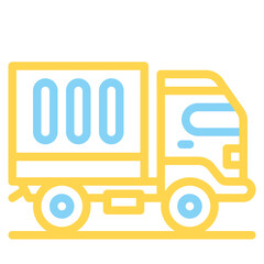  Truck, Container, logistic, shipping and delivery, vehicle, transportation Outline Icon