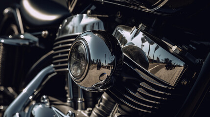 engine of a motorcycle