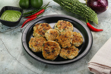 Indian style - chicken kebab with herbs