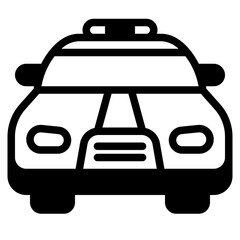  police car, security, emergency, vehicle, transportation Solid Icon