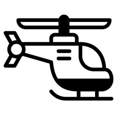  helicopter, plane, airplane, aircraft, vehicle, transportation Solid Icon
