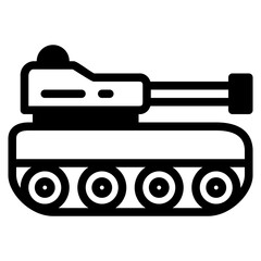  tank, military, army, weapons, vehicle, transportation Solid Icon