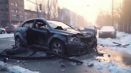 car was destroyed in an accident