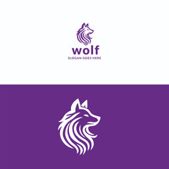 A Majestic Wolf Logo