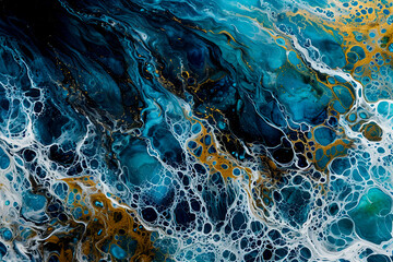 Generative AI illustration of background an abstract aqua