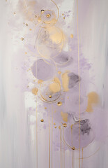 Lavender abstract with Golden Highlights
