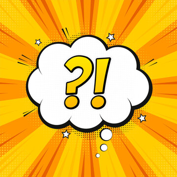 Naklejki Exclamation and question mark cartoon funny retro candy comic font. Explosion isometric text shock phrase pop art. Colored comic text speech bubble. Comic Retro Balloon for Dialog. Vector illustration