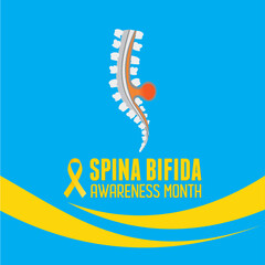 National Spina Bifida Awareness Month vector design