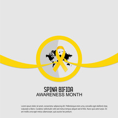 National Spina Bifida Awareness Month vector design