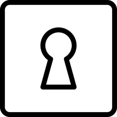Keyhole icon in outline. Simple security vector illustration — pixel-perfect icon.