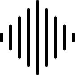 Audio wave icon in outline. Simple sound wave vector illustration — pixel-perfect icon.