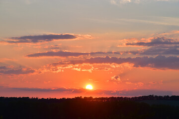 Sunset Orange sky clouds nature sunrise - 700241762