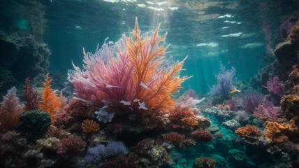 Naklejka na ściany i meble Underwater Coral Gardens