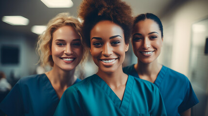 Fototapeta premium Diverse Female Medical Team at Work