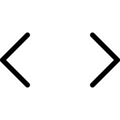 Code bracket icon in outline. Simple parenthesis vector illustration — pixel-perfect icon.