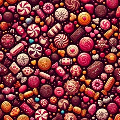 Fototapeta na wymiar Sweets candies background. AI generated illustration